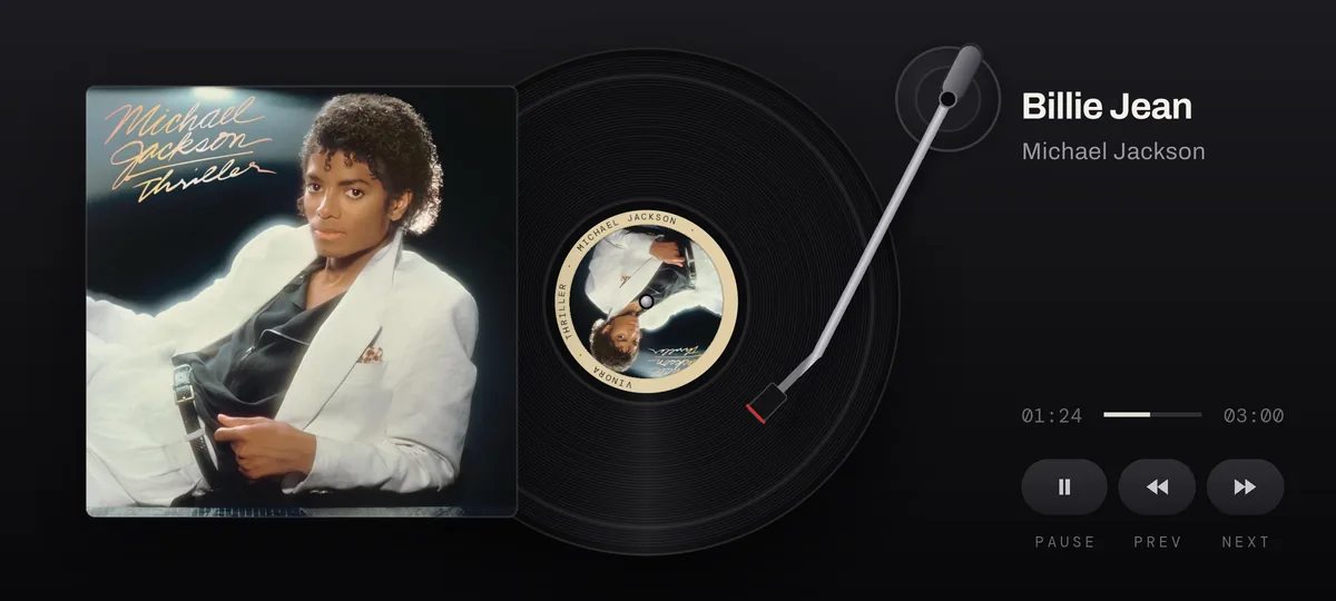 Vinilo en horizontal: funda y disco