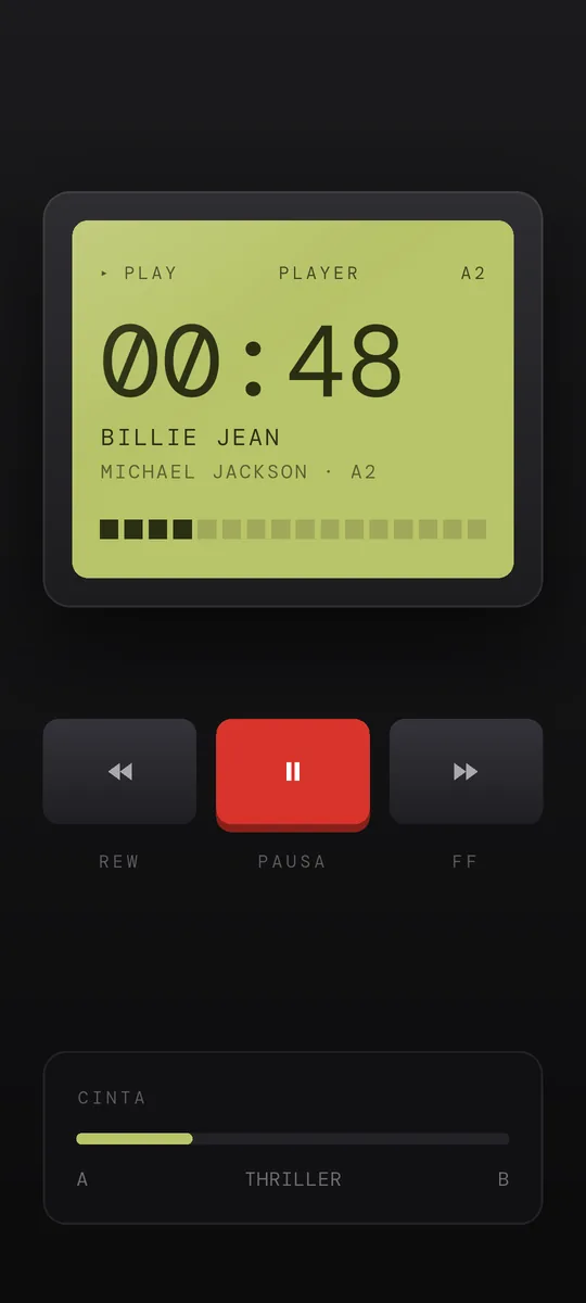 Estilo Walkman LCD